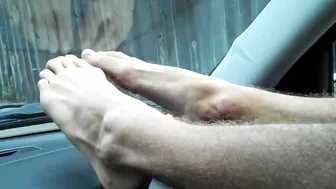 XanderBeckett – Jake Props His Bare Feet on the Dashboard for a Laid-Back Tease